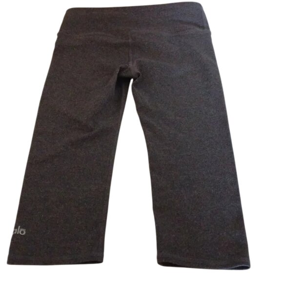 Alo Yoga crop workout athletic leggings charcoal women's size XS - Picture 5 of 13